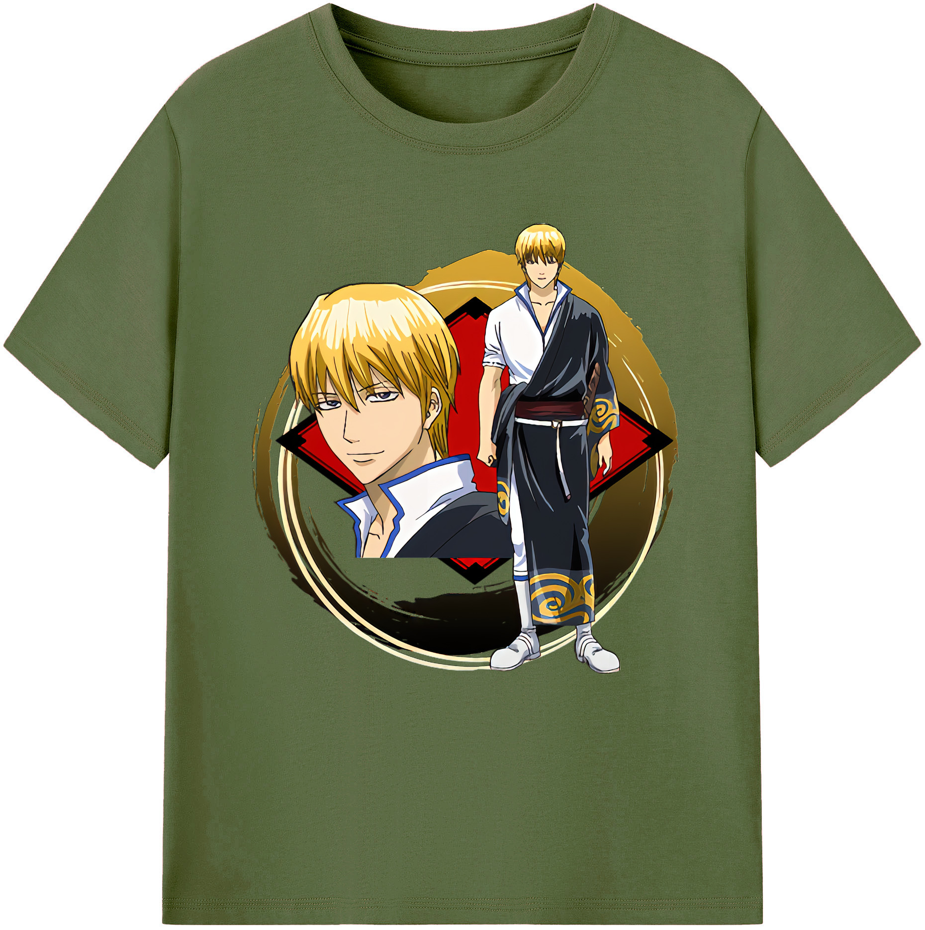 （画像用） ぎんたま 坂田銀時（さかたぎんとき） 神楽 志村新八（しむら しんぱち） GINTAMA Sakata Gintoki Kagura Shimura Shinpachi 綿100％半袖Tシャツ（フロントプリント）